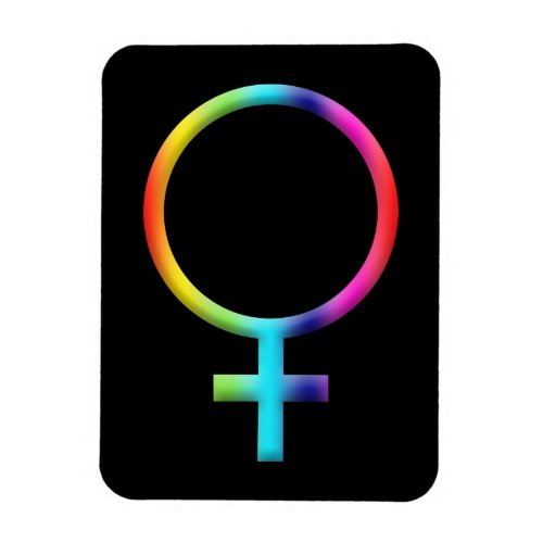 Rainbow Venus Symbol Astrology Zodiac Planet Sign Magnet