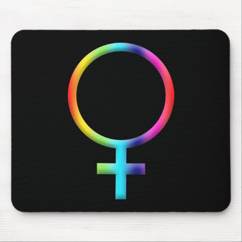 Rainbow Venus Symbol Astrology Zodiac Planet Sign Mouse Pad