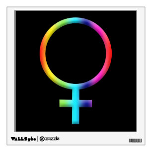 Rainbow Venus Symbol Astrology Zodiac Planet Sign Wall Decal