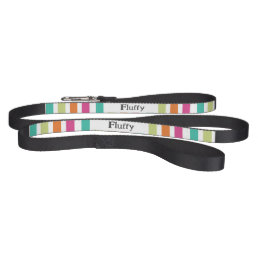 Rainbow vertical stripes colorful retro Dog Leash