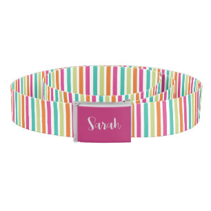 Rainbow vertical stripes colorful retro multicolor belt
