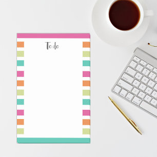 Rainbow vertical stripes colorful retro multicolor post-it notes