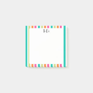 Rainbow vertical stripes colorful retro multicolor post-it notes
