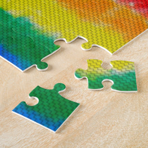 Rainbow Vertical Weave Jigsaw Puzzle