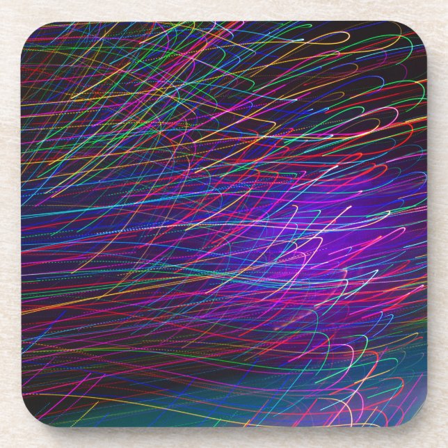 rainbow vibes beverage coaster (Front)