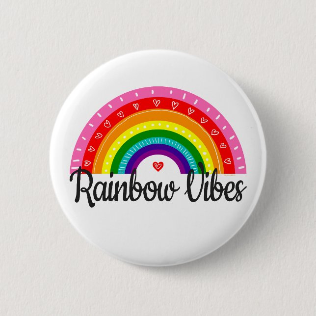Rainbow Vibes Button (Front)