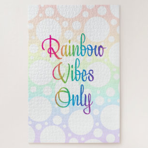 Rainbow Vibes Only Challenging Jigsaw Puzzle