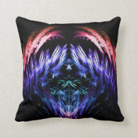 Rainbow Vibrations Fractal American Mojo Pillow
