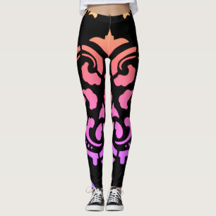 Rainbow Victorian Pattern Leggings