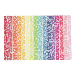 Rainbow Vine Colorful Placemat