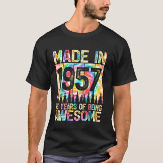 Rainbow Vintage 1957 65 Years Of Being Awesome 65t T-Shirt