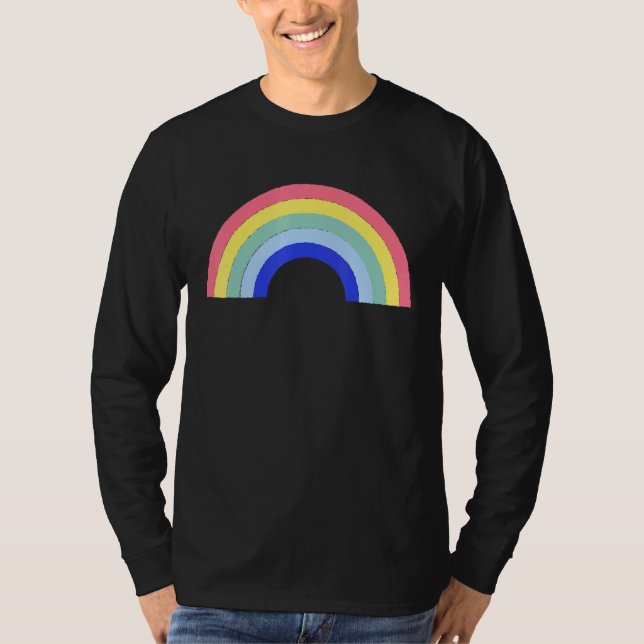 Rainbow Vintage Retro 80s Style T-Shirt (Front)