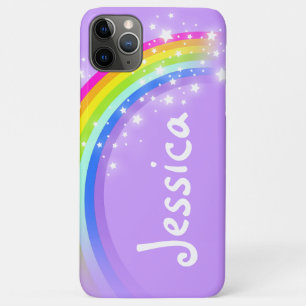 Rainbow violet starry sky girls iPhone 11 pro max case
