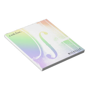 Rainbow Violin Notepad