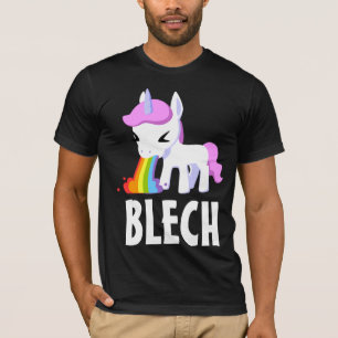 RAINBOW VOMIT UNICORN FUNNY Dark T-Shirt