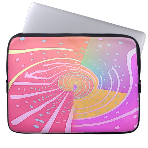 Rainbow Vortex Swirl  Laptop Sleeve