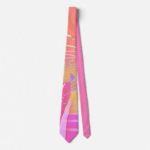 Rainbow Vortex Swirl Neck Tie