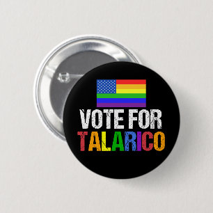 Rainbow Vote for Talarico 2026 Election Button