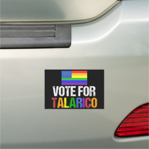 Rainbow Vote for Talarico 2026 Election Car Magnet