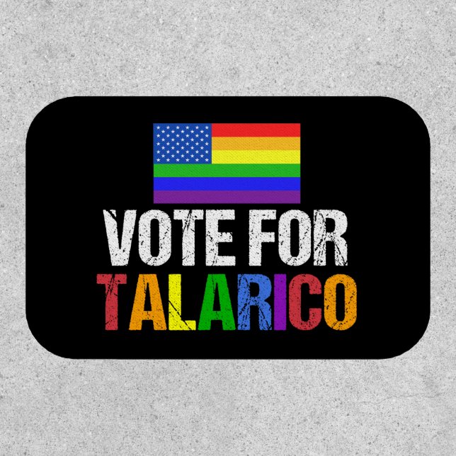 Rainbow Vote for Talarico 2026 Election Patch (Front)