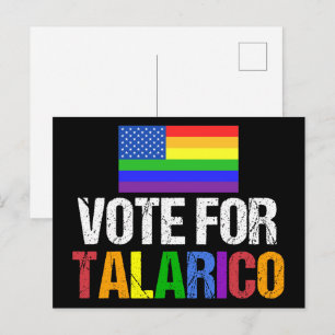 Rainbow Vote for Talarico 2026 Election Postcard