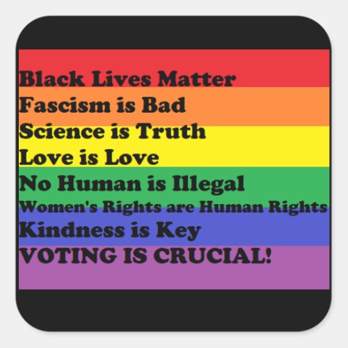 Rainbow voting meme sticker