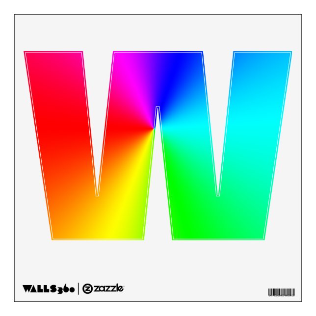 Rainbow W Wall Decal (Front)