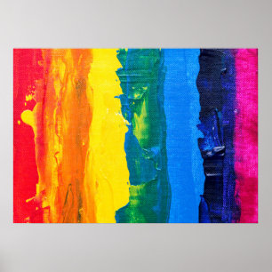 Rainbow Wall Art (Painting Style)