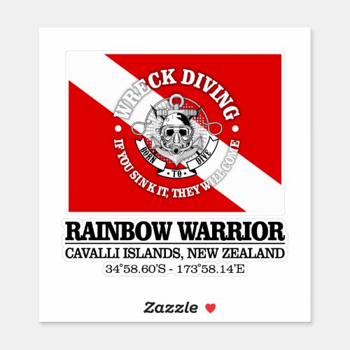 Rainbow Warrior best wrecks Sticker