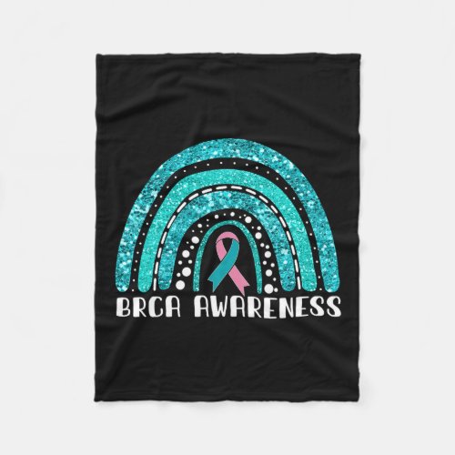 Rainbow Warrior Brca Awareness  Fleece Blanket