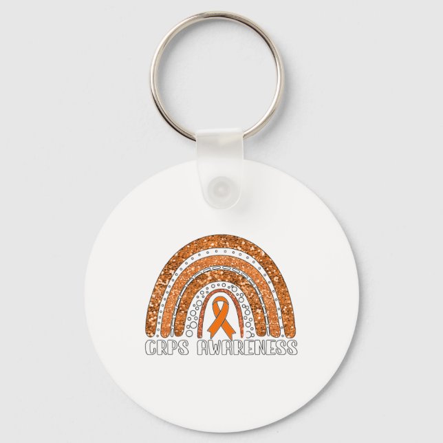 Rainbow Warrior Crps Awareness  Keychain (Front)