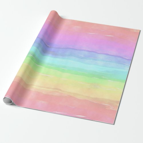 Rainbow Wash Design Wrapping Paper 