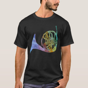 Rainbow Wash French Horn T-Shirt