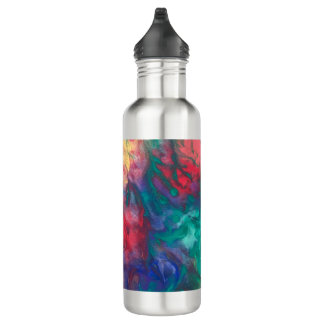Rainbow Water Bottle Colorful Boho Stainless Steel