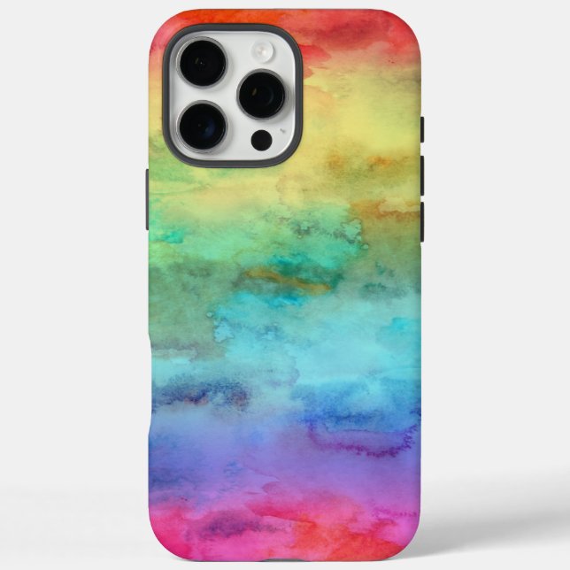 Rainbow Watercolor Abstract Phone Case (Back)