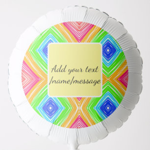 Rainbow watercolor add name text custom message balloon