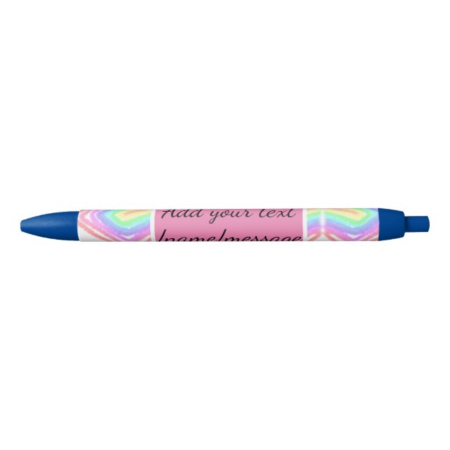 Rainbow watercolor add name text custom message pen (Front)
