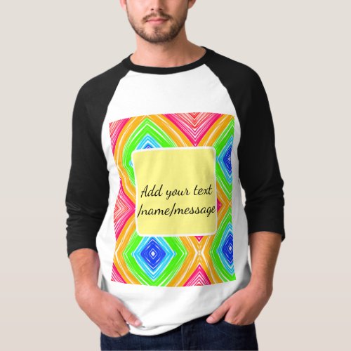 Rainbow watercolor add name text custom message T_Shirt