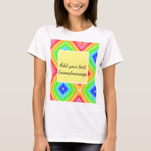 Rainbow watercolor add name text custom message T-Shirt