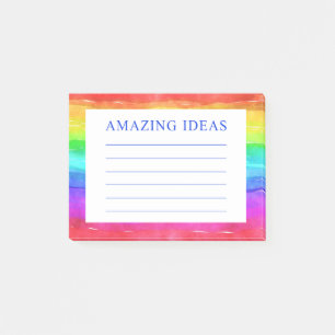 Rainbow Watercolor Amazing Ideas Post-it Notes