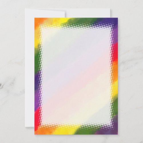 Rainbow Watercolor Blank DIY  Card