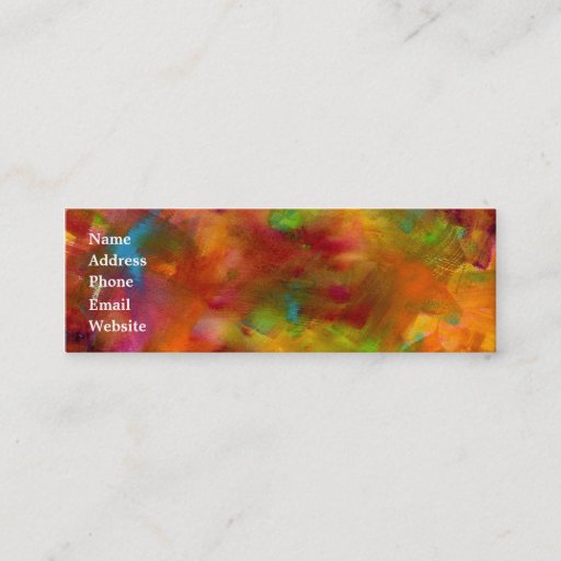 Customizable Rainbow Watercolor Business Card