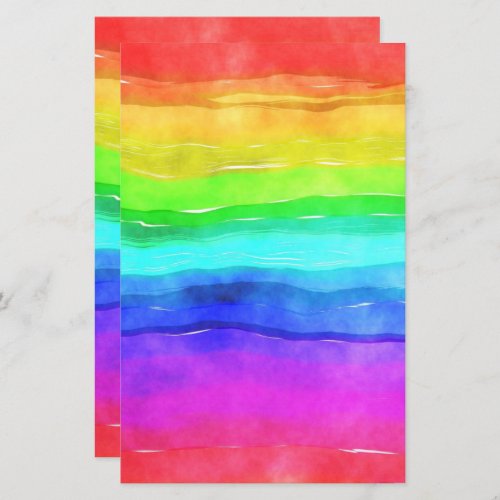 Rainbow Watercolor Colorful 55x85 Scrapbook