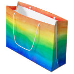 Rainbow Watercolor Flag Large Gift Bag