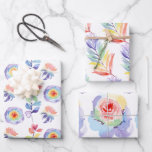 Rainbow Watercolor Floral Wrapping Paper Sheets<br><div class="desc">Celebrate someone special with these lovely rainbow watercolor wrapping paper sheets!</div>