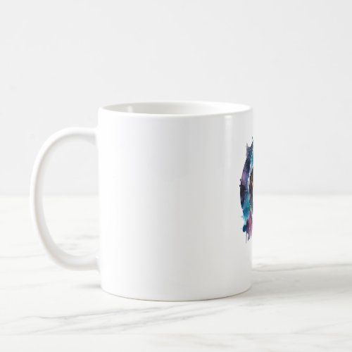 Rainbow Watercolor Galaxy Astronaut Dachshund   Coffee Mug