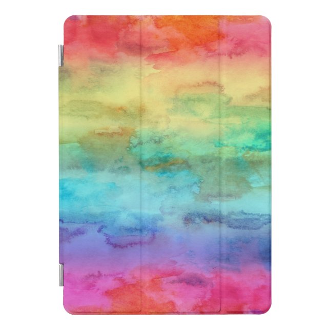 Rainbow Watercolor iPad Smart Cover (Front)