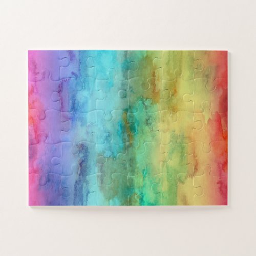 Rainbow Watercolor Jigsaw Puzzle