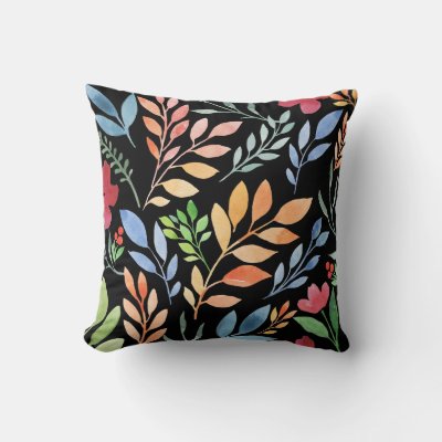 Rainbow Watercolor Leaves