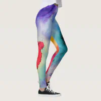 Rainbow Watercolor Leggings